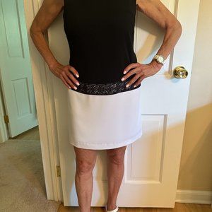 Black and White Color Blocked Cocktail Dress- Oleg Cassini Size 2